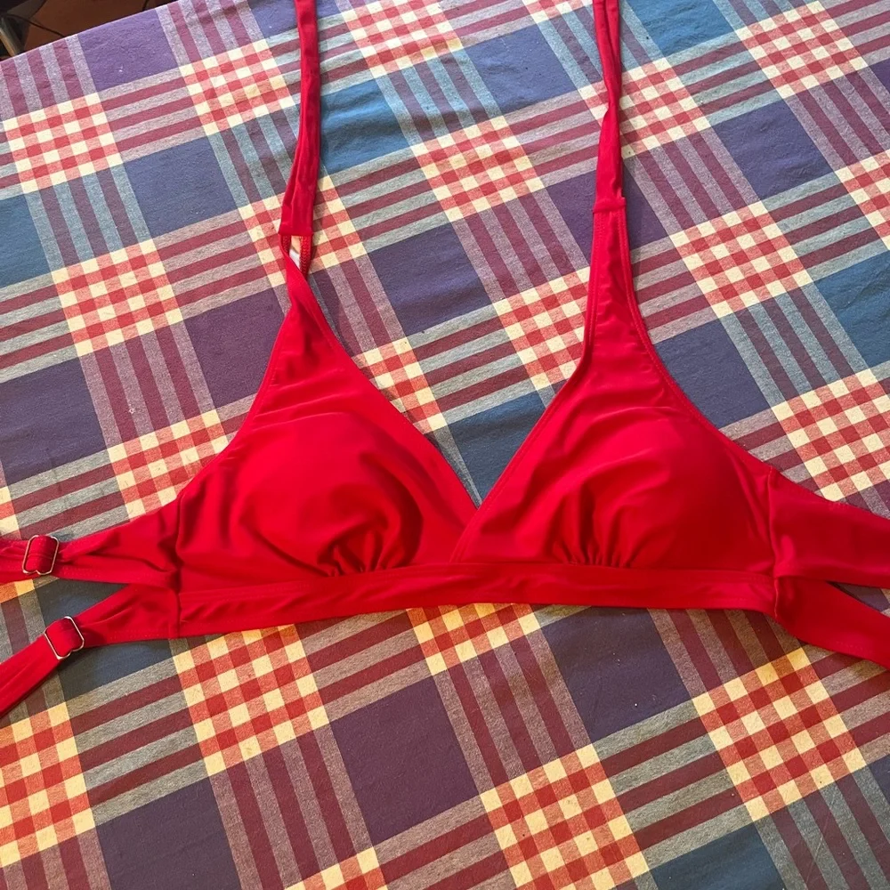 Red Triangle Bikini Top - Picture 1 of 9
